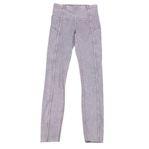 Lululemon Fast and Free Tight II 25" Ice Dye Non-Reflective In Ice Wash Violet 2 - Picture 6 of 10